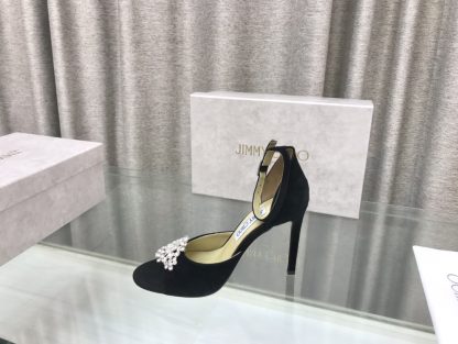 Jimmy Choo classic diamond buckle fashionable high-heeled sandals - Image 4