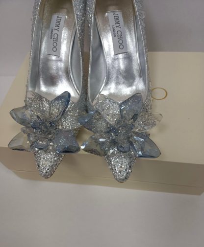 Jimmy Choo blue crystal shoes high heels - Image 4