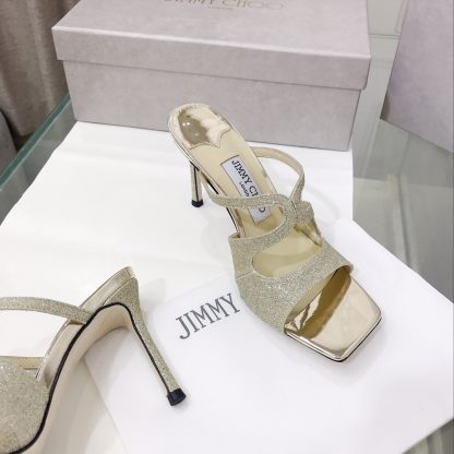Jimmy Choo Fashion Square Toe Sandals High Heels - Image 4
