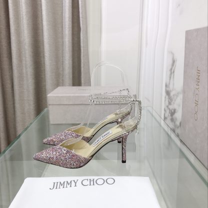 Jimmy Choo crystal chain high heels - Image 4