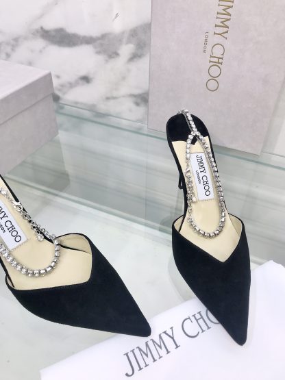 Jimmy Choo crystal chain high heels - Image 4