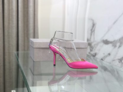 Jimmy Choo crystal chain high heels - Image 4
