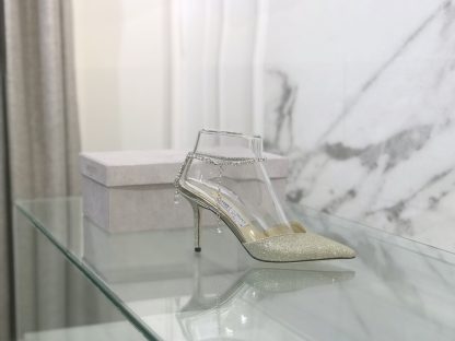 Jimmy Choo crystal chain high heels - Image 4