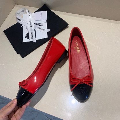 Chanel fashion item red elegant and exquisite ballet shoes - Image 4