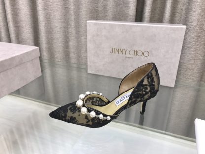 Jimmy Choo new pearl and diamond hollow high-heeled shoes - Image 4