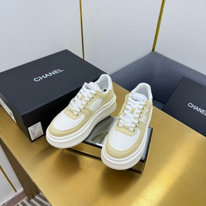 Chanel yellow casual versatile sneakers - Image 4