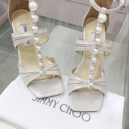 Jimmy Choo new silk pearl luxury high heels - Image 4