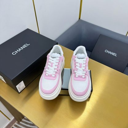 Chanel Pink Casual Versatile Sneakers - Image 4