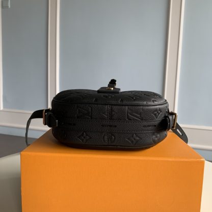Louis Vuitton 52294 full leather embossed tag round box bag - Image 4