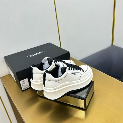 Chanel white and black casual versatile sports shoes - Image 4