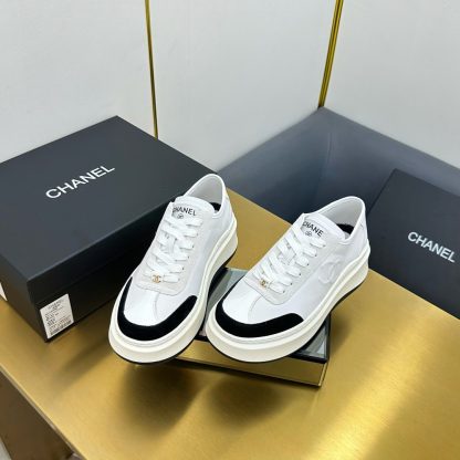 Chanel white with a touch of black casual versatile sports shoes - Image 4