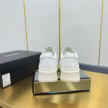 Chanel pure white casual versatile sneakers - Image 4