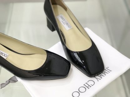 Jimmy Choo round toe chunky heel fashionable high heels - Image 4