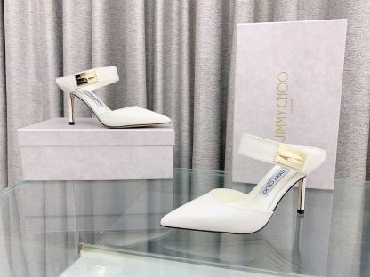 Jimmy Choo metal buckle half-drag women’s high-heeled shoes - Image 4