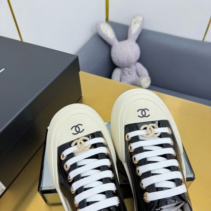 Chanel 2025 biscuit shoes black versatile fashion casual sports shoes - Image 4