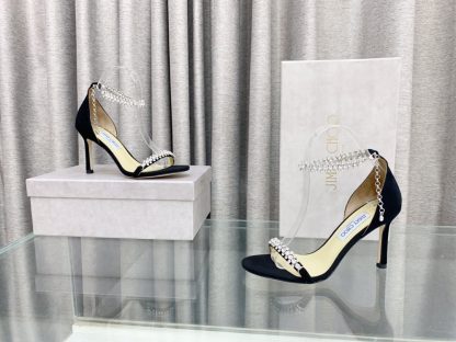 Jimmy Choo rhinestone chain high heels - Image 4