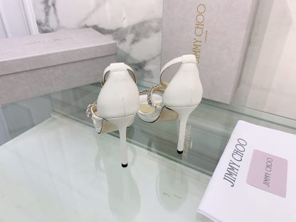 Jimmy Choo new style stiletto heeled back bag diamond chain sandals high heels - Image 4