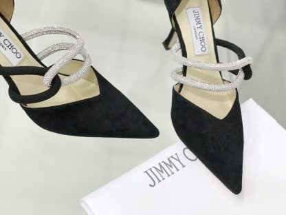 Jimmy Choo new hollow rhinestone high heels shoes - Image 4
