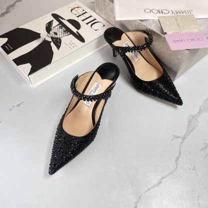 Jimmy Choo diamond black high heels - Image 5