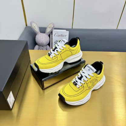 Chanel yellow casual shoes for men and women - Image 4