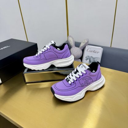Chanel purple casual shoes for men and women - Image 4