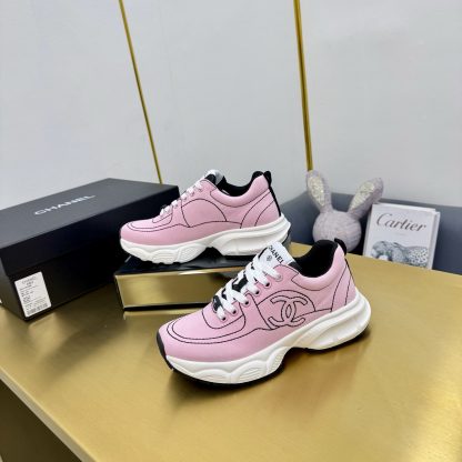 Chanel unisex couple pink casual dad shoes - Image 4