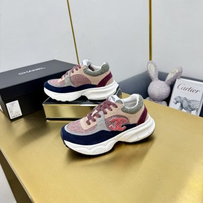 Chanel unisex couple's contrasting color casual dad shoes - Image 4