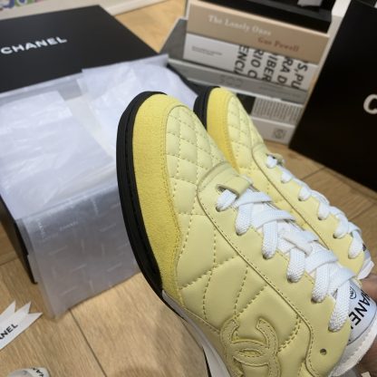 Chanel light yellow versatile casual sneakers - Image 4