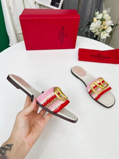 VALENTINO woven series exquisite slippers - Image 4