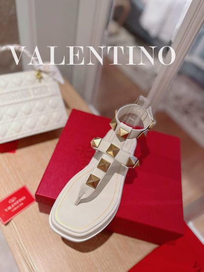 VALENTINO Metallic Studded Platform Sandals - Image 4
