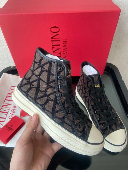 VALENTINO classic pattern high-top casual shoes - Image 4