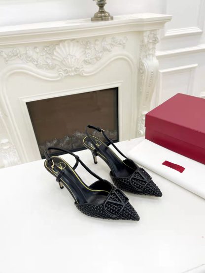 VALENTINO simple temperament back hollow sandals high heels - Image 4