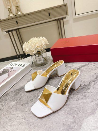 VALENTINO Gold Studded High Heels Sandals