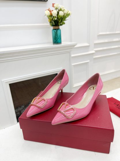 VALENTINO Exquisite bronze buckle fashionable high heels - Image 4