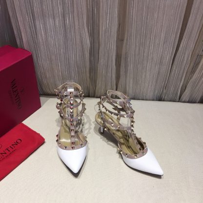 VALENTINO Exquisite patent leather luxury rivet high heels - Image 4