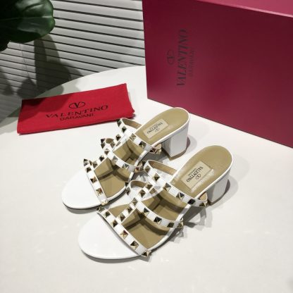 VALENTINO Exquisite Fashion Rivet Sandals High Heels - Image 4