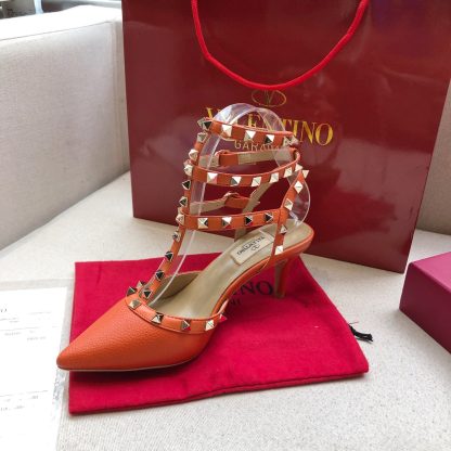 VALENTINO Litchi leather series elegant high heels - Image 4