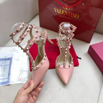 VALENTINO Litchi leather series elegant high heels - Image 4