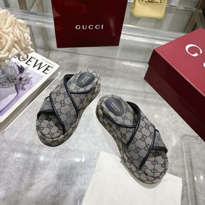 Gucci Women's New GG Cross-over Platform Sandals - Image 4