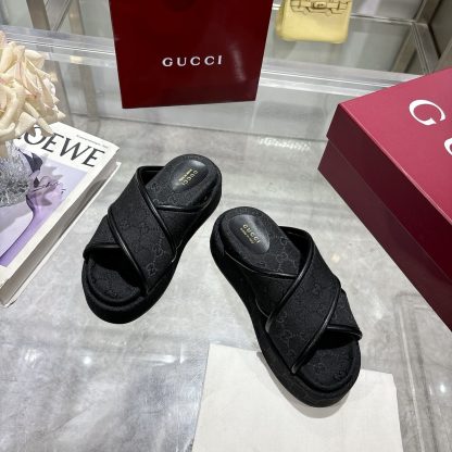 Gucci Women's New GG Cross-over Platform Sandals - Image 4