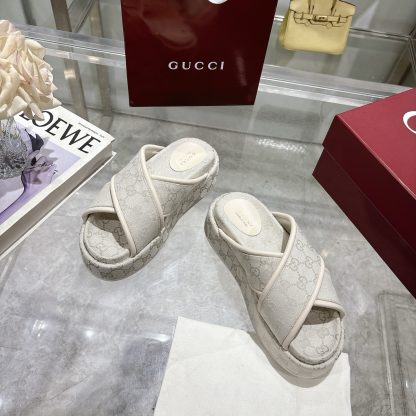 Gucci Women's New GG Cross-over Platform Sandals - Image 3