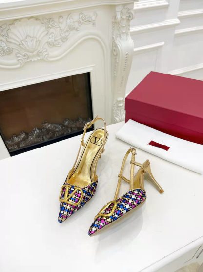 VALENTINO women's open-back high-heeled sandals - Image 4