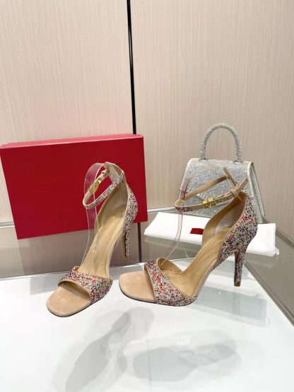VALENTINO elegant diamond-covered exquisite fashion high heels - Image 4