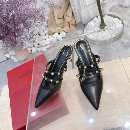 VALENTINO luxury rivet element temperament sandals high heels - Image 4
