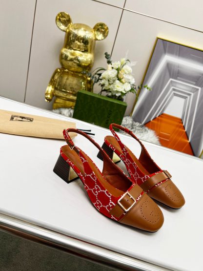Gucci synchronized block heel slingback shoes - Image 3