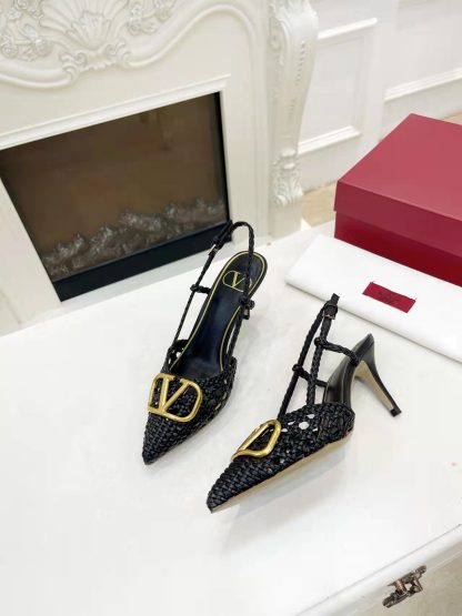 VALENTINO new women's slingback sandals high heels - Image 4