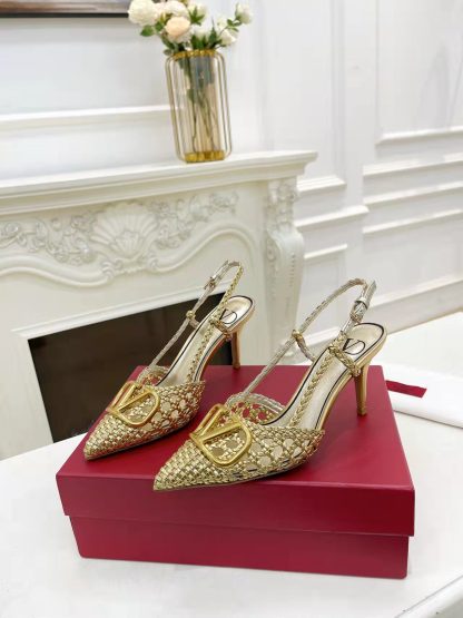 VALENTINO new women's slingback sandals high heels - Image 4