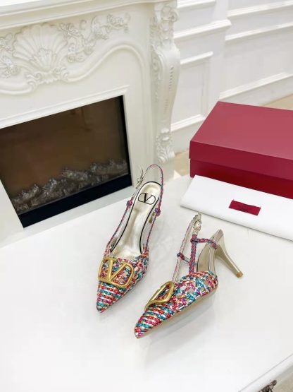 VALENTINO new women's slingback sandals high heels - Image 4
