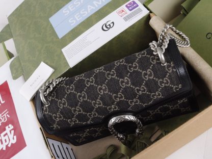 Gucci tiger head buckle black fashionable chain bag - Image 4