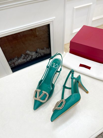 VALENTINO's latest rhinestone buckle luxury high heels - Image 4